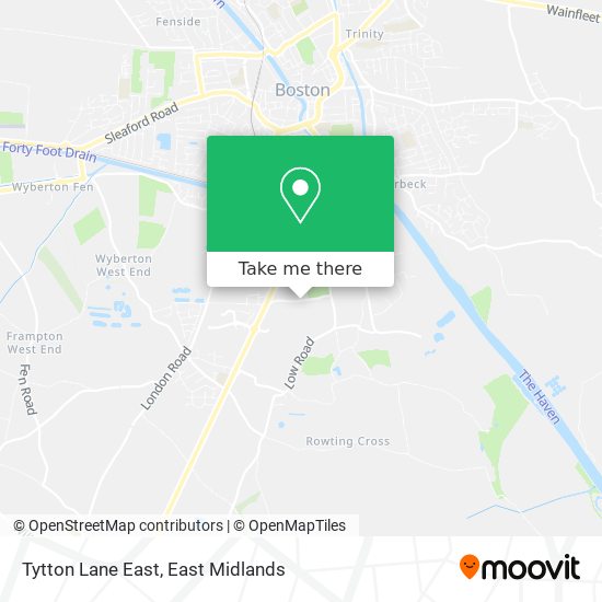 Tytton Lane East map