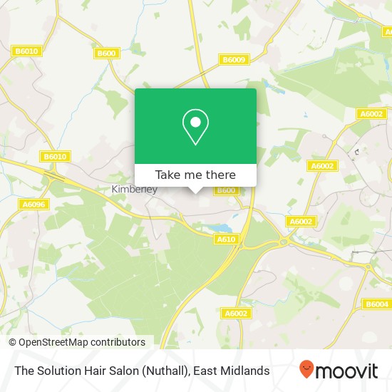 The Solution Hair Salon (Nuthall) map