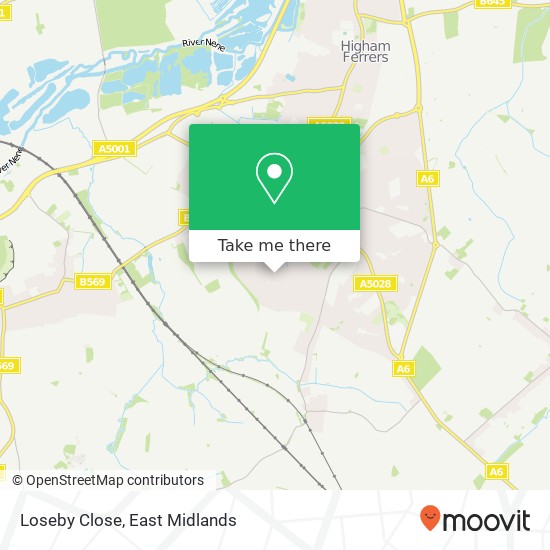 Loseby Close map