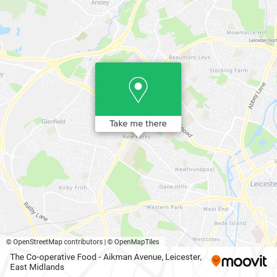 The Co-operative Food - Aikman Avenue, Leicester map