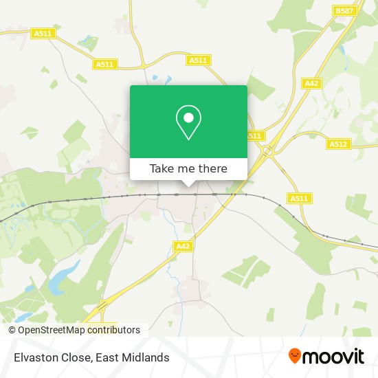 Elvaston Close map