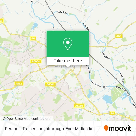 Personal Trainer Loughborough map