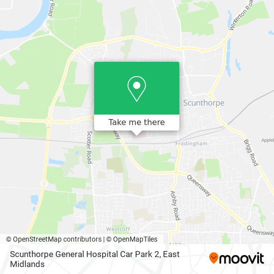 Scunthorpe General Hospital Car Park 2 map