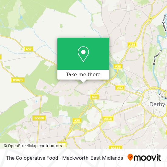 The Co-operative Food - Mackworth map