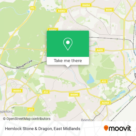 Hemlock Stone & Dragon map