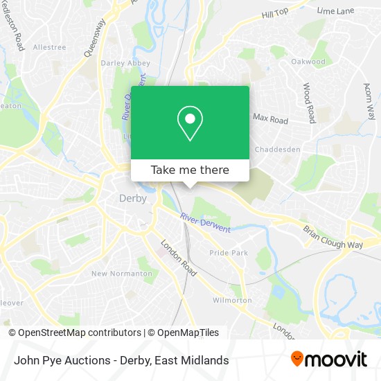 John Pye Auctions - Derby map