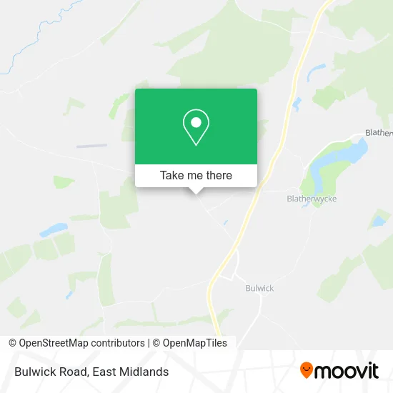 Bulwick Road map