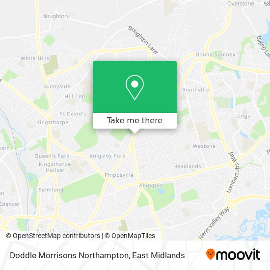 Doddle Morrisons Northampton map