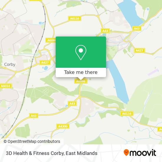 3D Health & Fitness Corby map