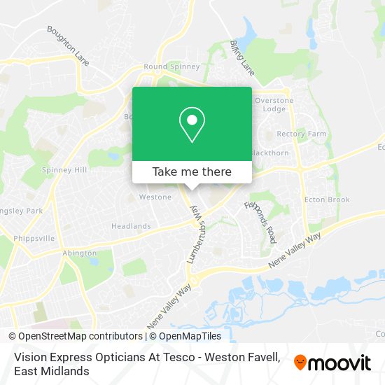 Vision Express Opticians At Tesco - Weston Favell map