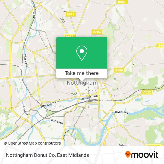 Nottingham Donut Co map