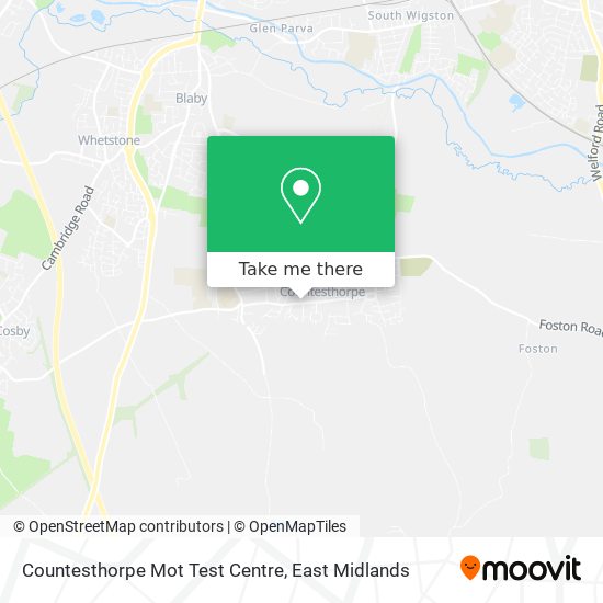 Countesthorpe Mot Test Centre map