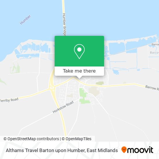 Althams Travel Barton upon Humber map