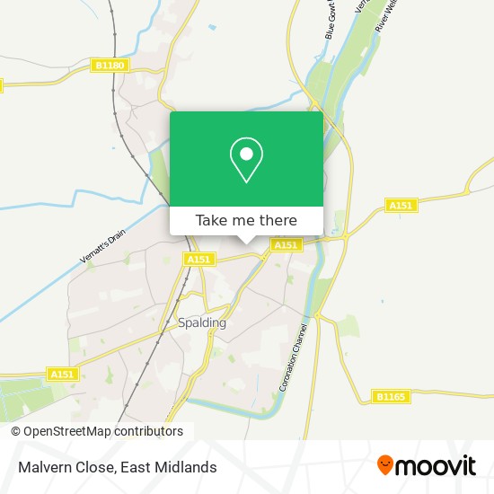 Malvern Close map