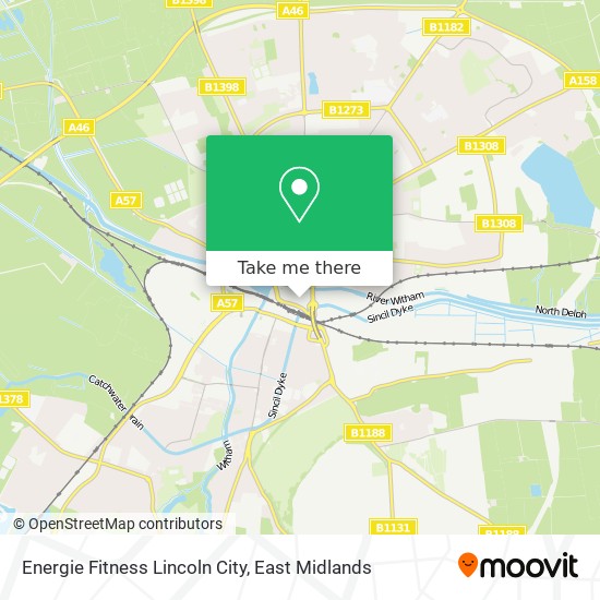 Energie Fitness Lincoln City map