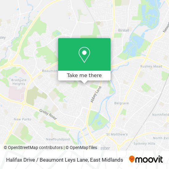Halifax Drive / Beaumont Leys Lane map