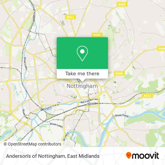 Anderson's of Nottingham map