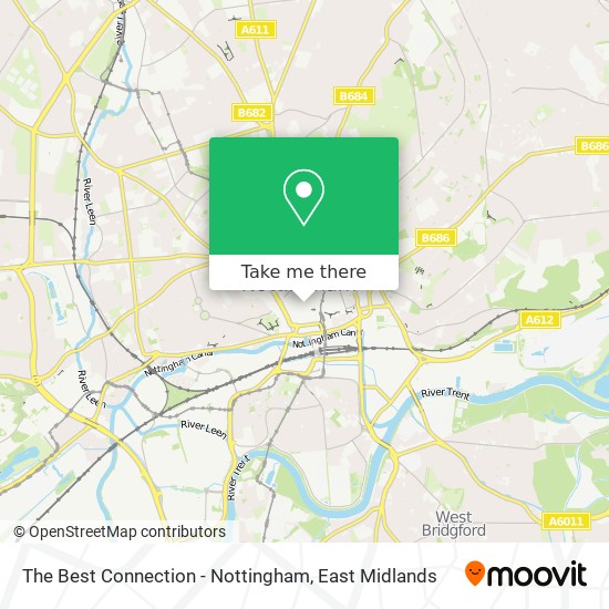 The Best Connection - Nottingham map