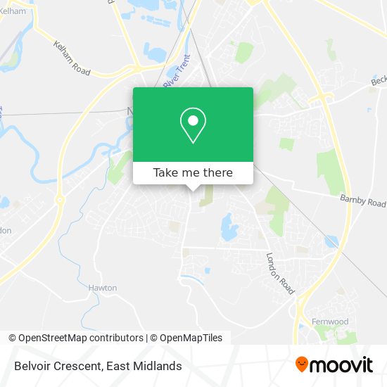 Belvoir Crescent map