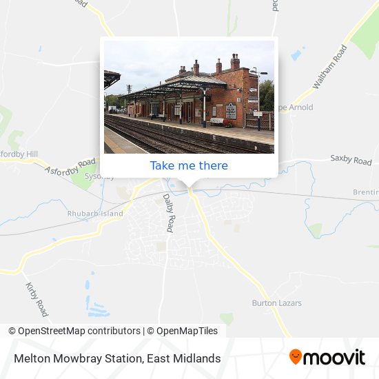 Melton Mowbray Station map