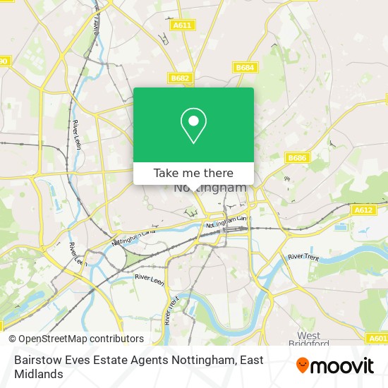 Bairstow Eves Estate Agents Nottingham map