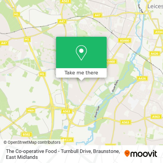 The Co-operative Food - Turnbull Drive, Braunstone map