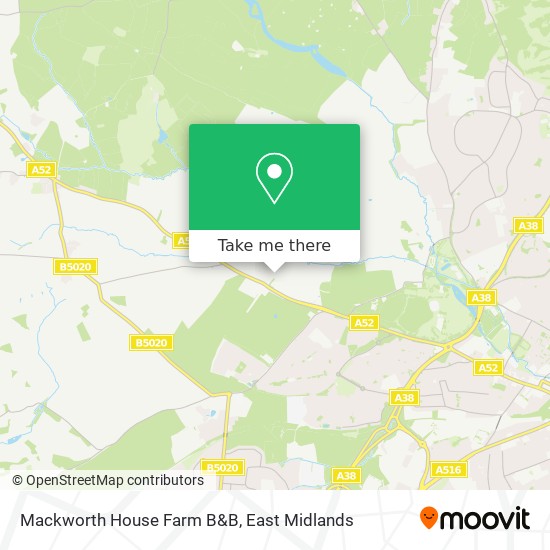 Mackworth House Farm B&B map