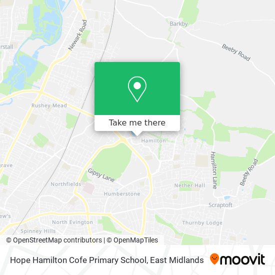 Hope Hamilton Cofe Primary School map