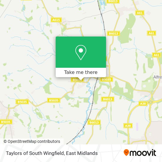 Taylors of South Wingfield map