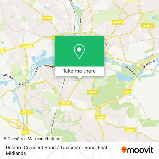 Delapre Crescent Road / Towcester Road map