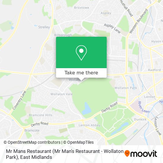 Mr Mans Restaurant (Mr Man's Restaurant - Wollaton Park) map