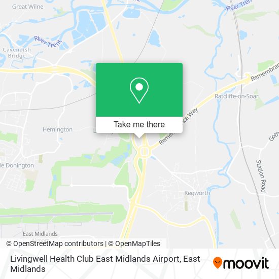 Livingwell Health Club East Midlands Airport map