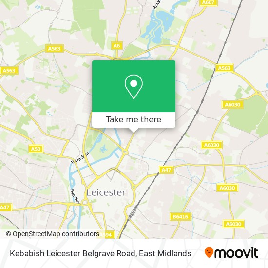 Kebabish Leicester Belgrave Road map