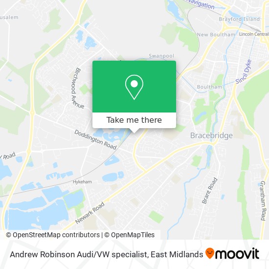 Andrew Robinson Audi / VW specialist map