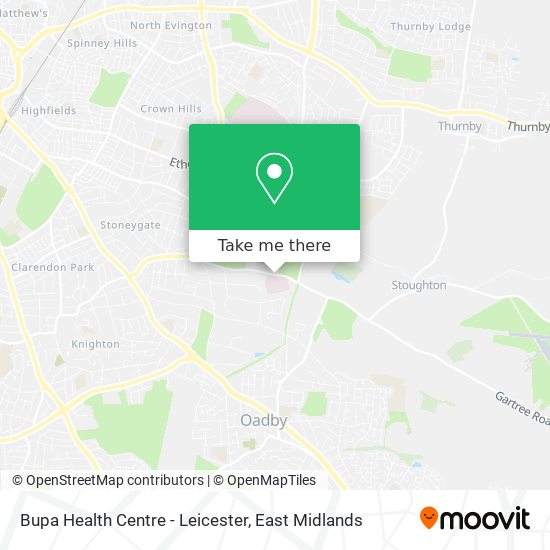 Bupa Health Centre - Leicester map