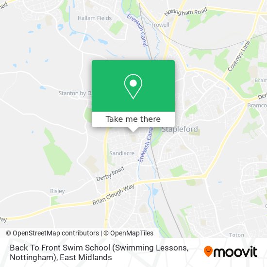 Back To Front Swim School (Swimming Lessons, Nottingham) map