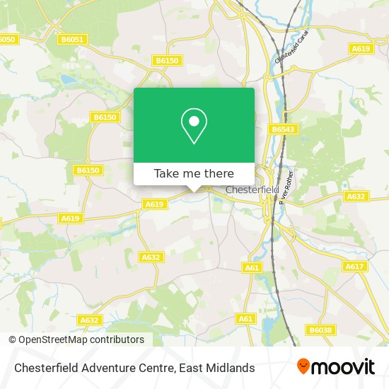 Chesterfield Adventure Centre map