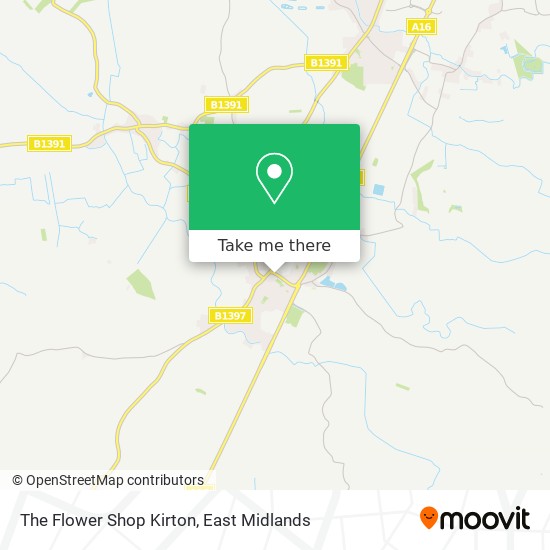 The Flower Shop Kirton map
