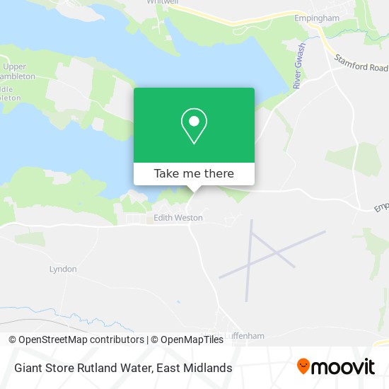 Giant Store Rutland Water map