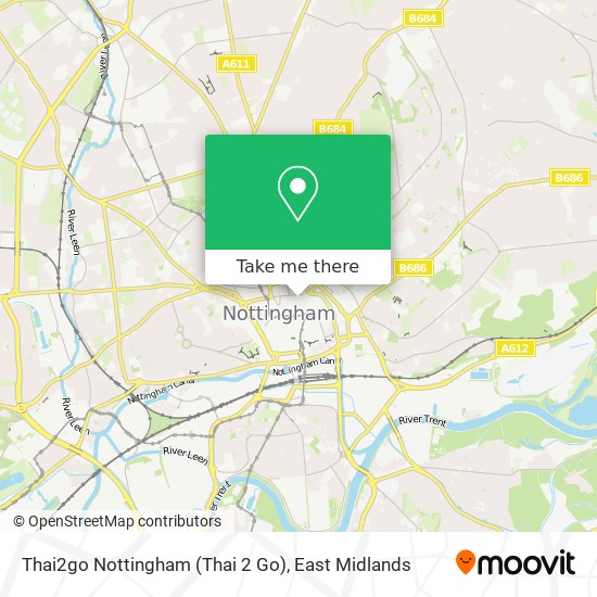 Thai2go Nottingham (Thai 2 Go) map