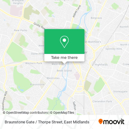 Braunstone Gate / Thorpe Street map