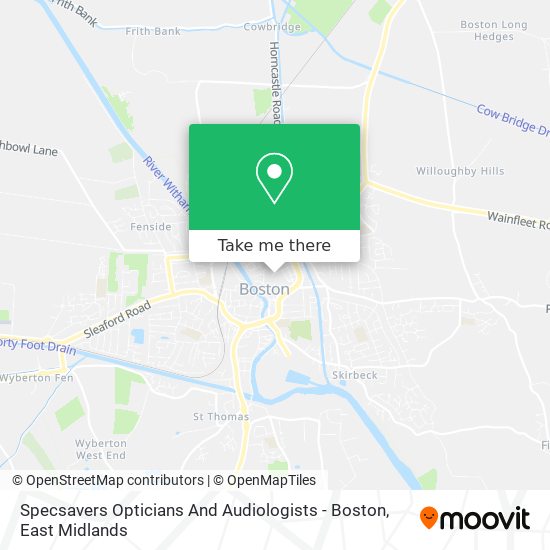 Specsavers Opticians And Audiologists - Boston map