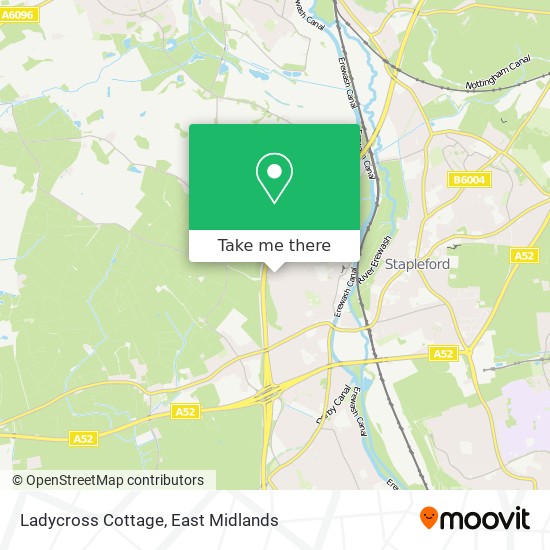 Ladycross Cottage map