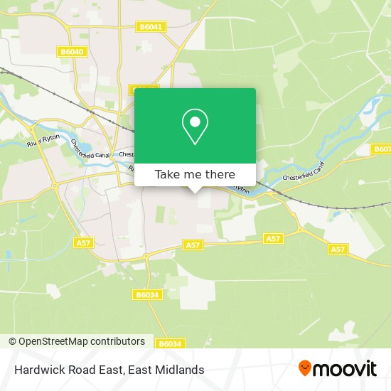 Hardwick Road East map