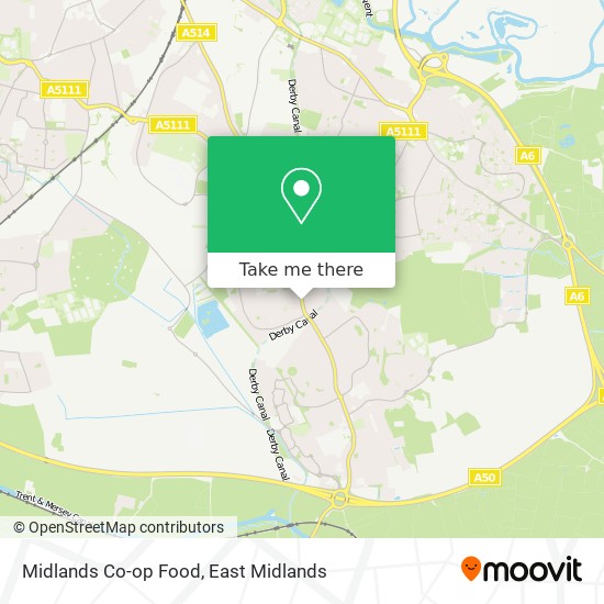 Midlands Co-op Food map