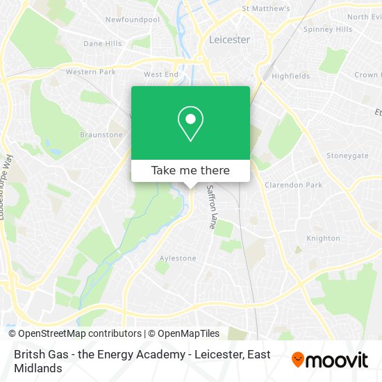 Britsh Gas - the Energy Academy - Leicester map