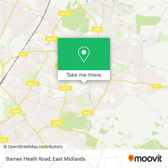 Barnes Heath Road map