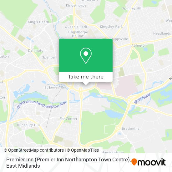 Premier Inn (Premier Inn Northampton Town Centre) map