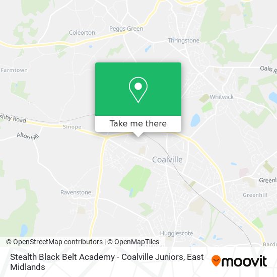 Stealth Black Belt Academy - Coalville Juniors map