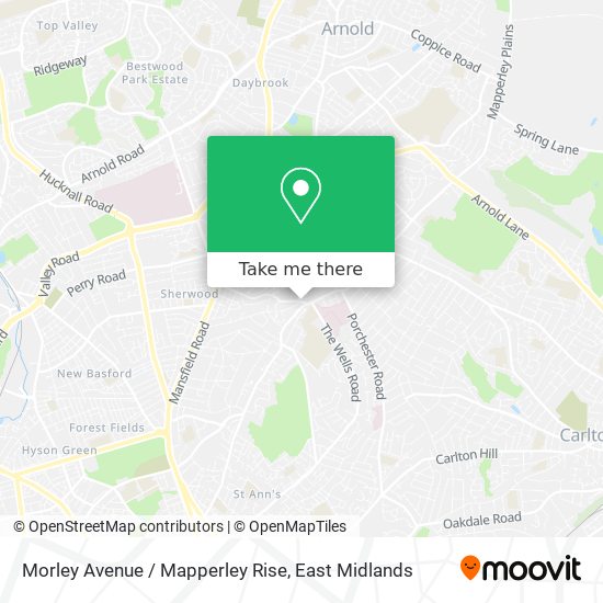 Morley Avenue / Mapperley Rise map